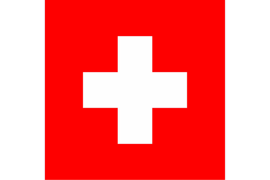 Switzerland's Flag - GraphicMaps.com